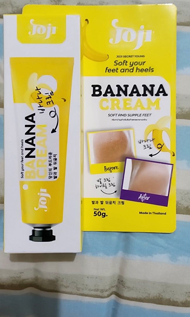 Joji Banana Cream (Category: Foot Care) located in Quezon City. Submitted by mosale2018 (Listing ID 1323006888, Image 1). Description: Joji Banana cream Made in Thailand RFS: extra.