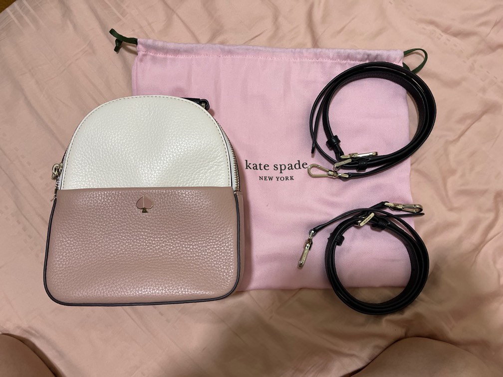 Kate Spade Polly mini convertible pebbled leather backpack Luxury Bags Wallets on Carousell