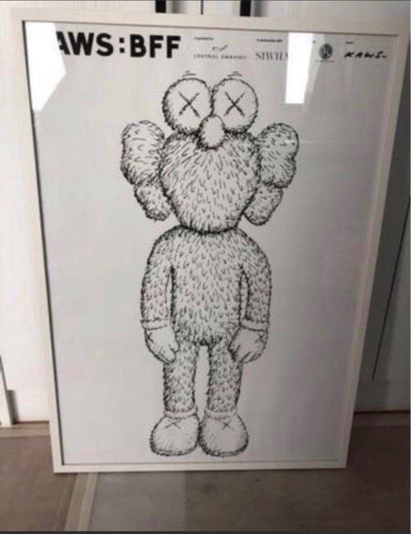 KAWS x NGV BFF Exhibition Poster Pink - US