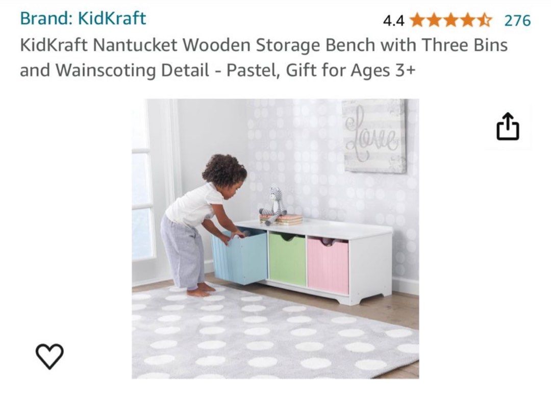 Kidkraft storage bench hot sale
