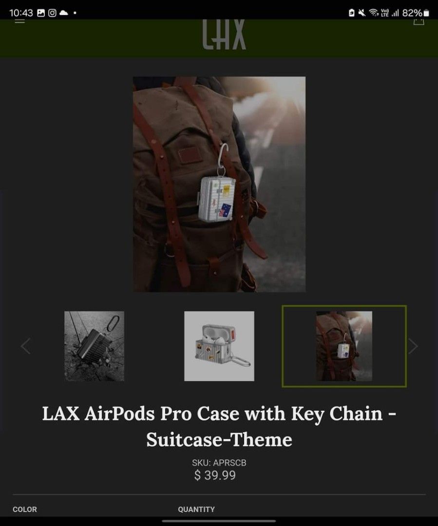 LAX AirPods Pro Case with Key Chain (Category: Headphones & Headsets) located in Manila. Submitted by fashionarchiveph (Listing ID 1322968311, Image 3). Description: For Sale : Brand New and sealed LAX AirPods Pro Case with Key Chain - Suitcase-Theme. US bought last nov 2023 color silver. P2,800 Fixed price. Retails for 39.99 plus taxes and shipping of $6.95. Product details. Embark on a journey of style and protection with our Suitcase-themed Ai
