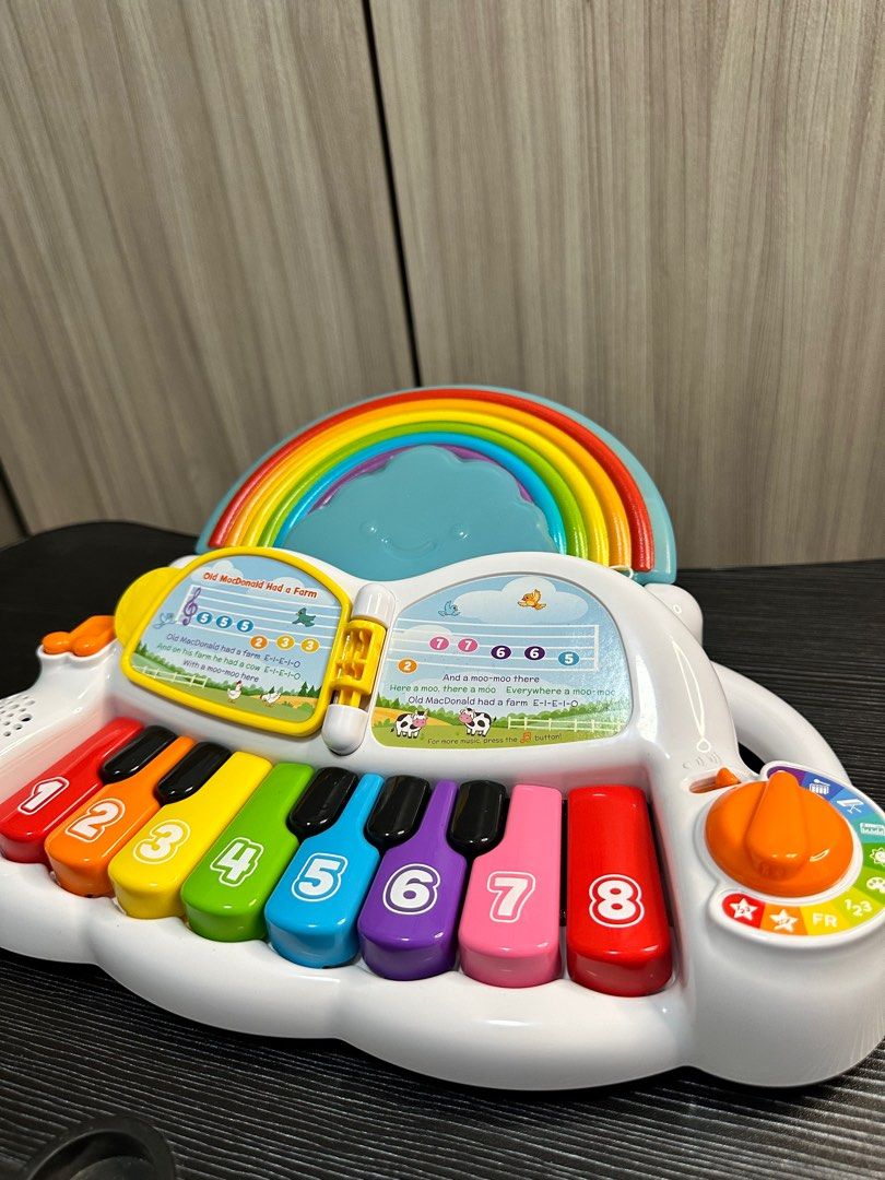 Leap Frog Piano (Category: Musical Instruments) located in Pasig City. Submitted by carasoriano (Listing ID 1323060456, Image 3). Description: Leap Frog Learn & Groove Rainbow Lights Piano Original Price: Php 2,499 (Baby Company) RFS: Baby not playing with it Video available (too big to upload).