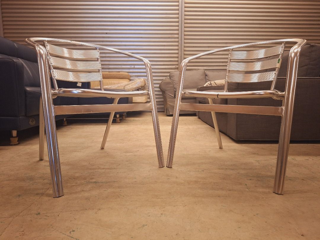 Lightweight Aluminum Chrome Outdoor Stall Chair / Kerusi Luar Gerai ...