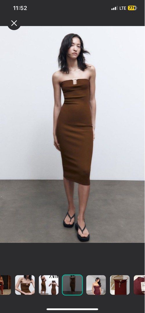 LOOKING FOR: ZARA brown knit fitted with buckle midi dress, Women's Fashion, Dresses & Sets, Dresses on Carousell LOOKING FOR: ZARA brown knit fitted with buckle midi dress, Women's Fashion, Dresses & Sets, Dresses on Carousell