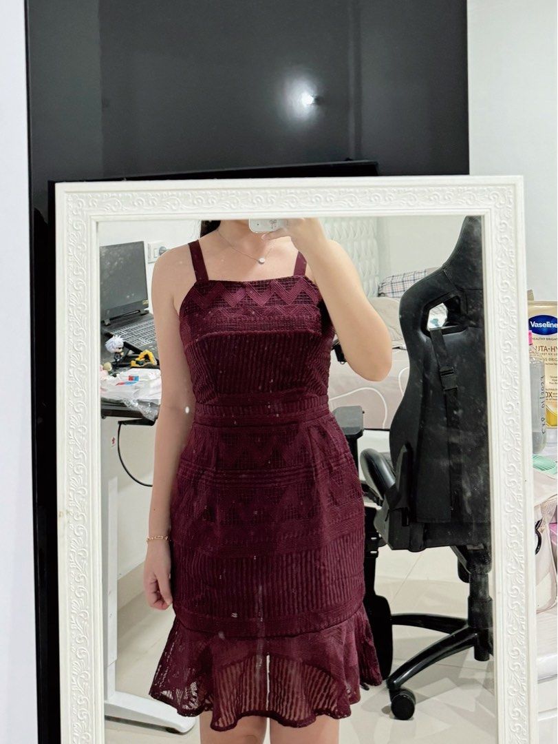 Brokat mini dress top