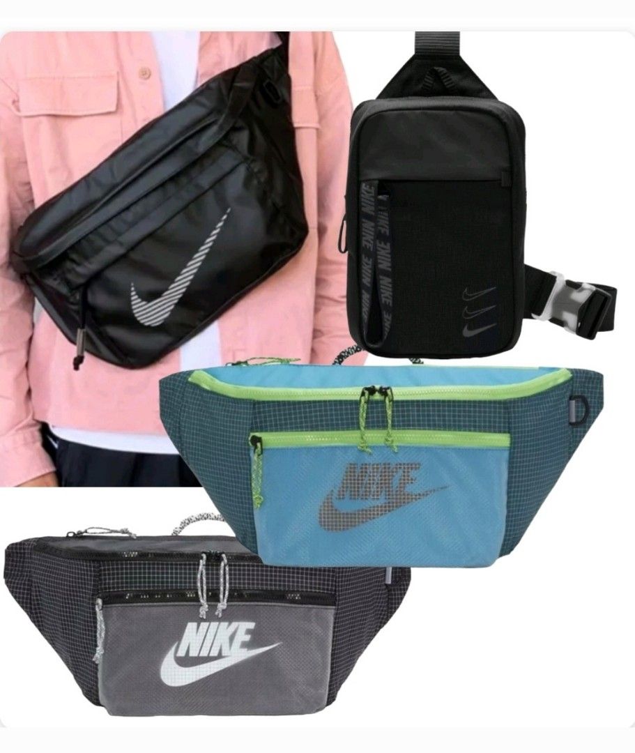 バッグ 00s NIKE tech nylon waist pouch y2k 専用！00s NIKE AIR ナイキ ナップサック テック Y2K ネイビー