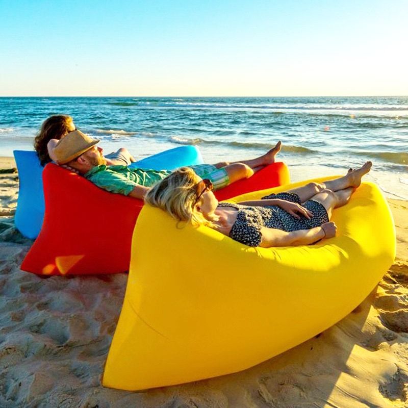 Outdoor Inflatable Sofa Inflatable Air Sofa Inflatable Bed Inflatable Wind bed Lazy Sofa Beach Sofa Picnic Sofa Black