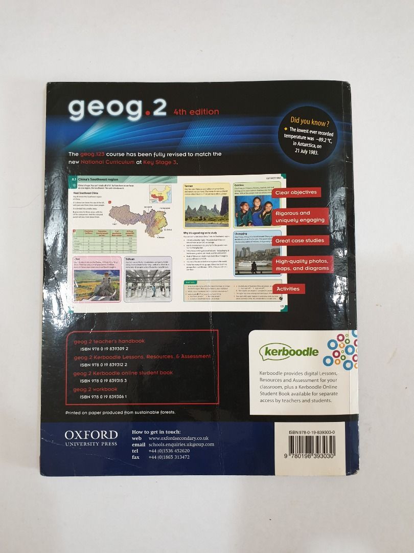 Oxford Geography For Key Stage 3 Geog.2 4th Edition, Hobbies & Toys ...