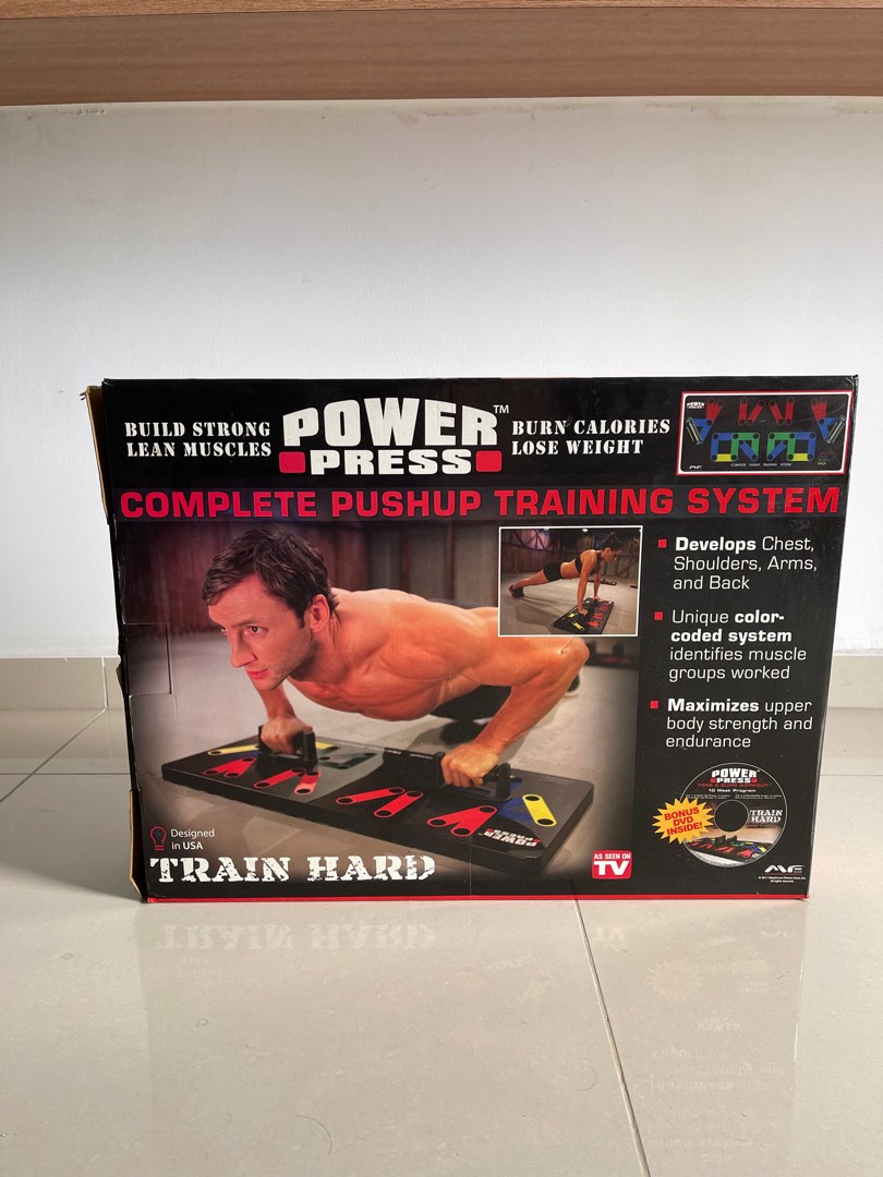 Power Press Push Up Training System Sports Equipment Exercise Fitness Toning Stretching Accessories on Carousell