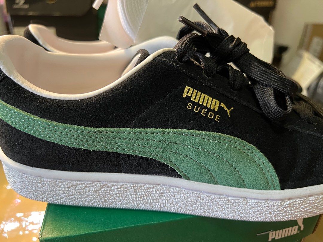 2 Pairs Puma Suede Classic XXI Black Deep Forest and Toasted Brown UK7