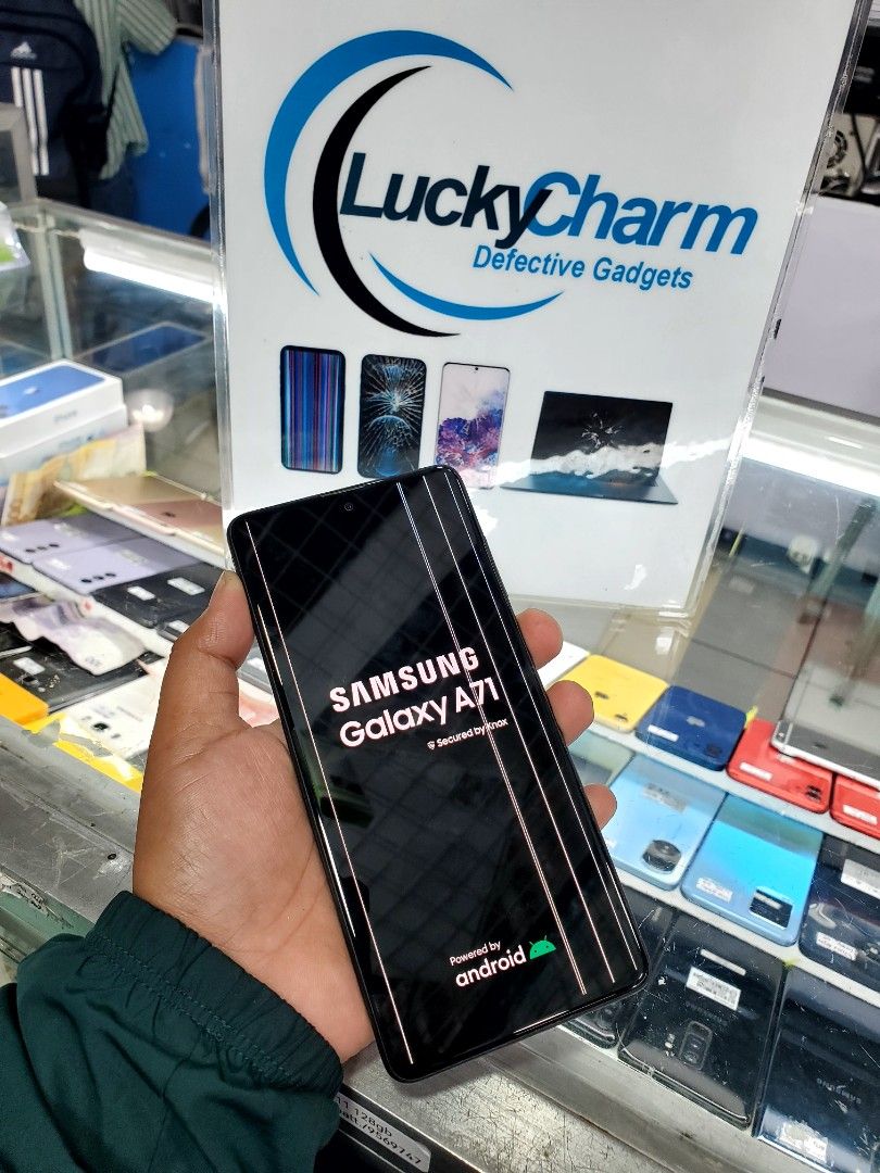 Samsung A71 (Category: Samsung) located in Manila. Submitted by lucky.charm.gadgets (Listing ID 1323013253, Image 2). Description: Samsung A71 8gb/128gb 🅿️2800.00 No repair History GOOD BOARD GOOD FOR PARTS ,CAMERA ,BATTERY etc. Except LCD! LCD ISSUE MAY LINES DUE TO UPDATE ! We Accept cod w/in Metro Manila Only. We accept via Lalamove Payment First Policy upon pick-up. We Ship Nationwide via LBC COD/COP with (LOW-DOWNPAYMENT TO AVOID CANCELLATI