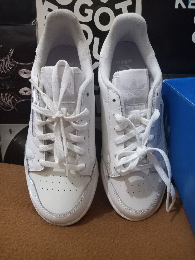 Sepatu preloved adidas ORIGINALS uk 36 37 Continental 80 Anak Unisex Putih EF5114 Fesyen Wanita Sepatu di Carousell