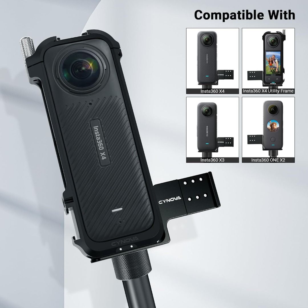 Insta 360 Go CYNOVA Invisible Mic Cold Shoe For Insta360 X5 - RODE Wireless GO Microphone Holder With Audio Cable Camera Audio Adapter