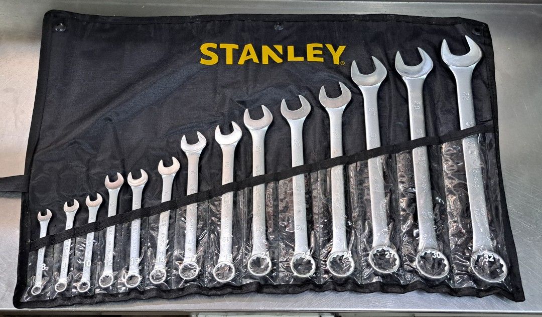 STANLEY 14pcs 8-32mm Combination Wrench Set (Category: Construction Tools & Equipment) located in Manila. Submitted by tonpornel (Listing ID 1322940103, Image 1). Description: Ton-Pornel Mercantile • We supply Powertools, Hardware tools, Plumbing, Paints, Electrical and Construction materials • We offer Paint Mixing and Powertools Repair Visit us: 38 Marcos Highway Mayamot, Antipolo City https://maps.google.com/?cid=1384230075759805792&entry=gps 