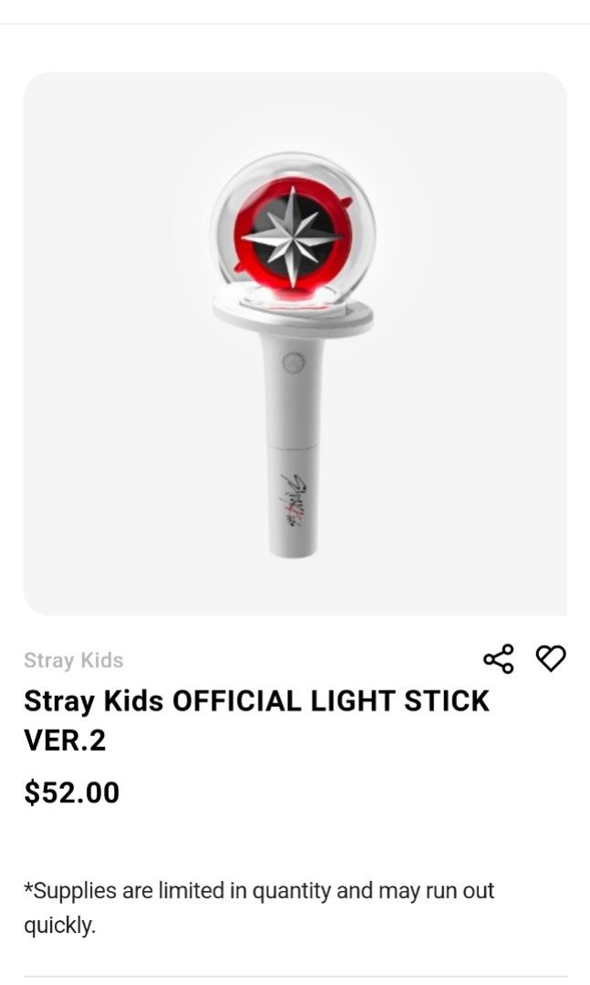 [ON HAND] Stray Kids Official Light Stick Version 2, Hobbies & Toys
