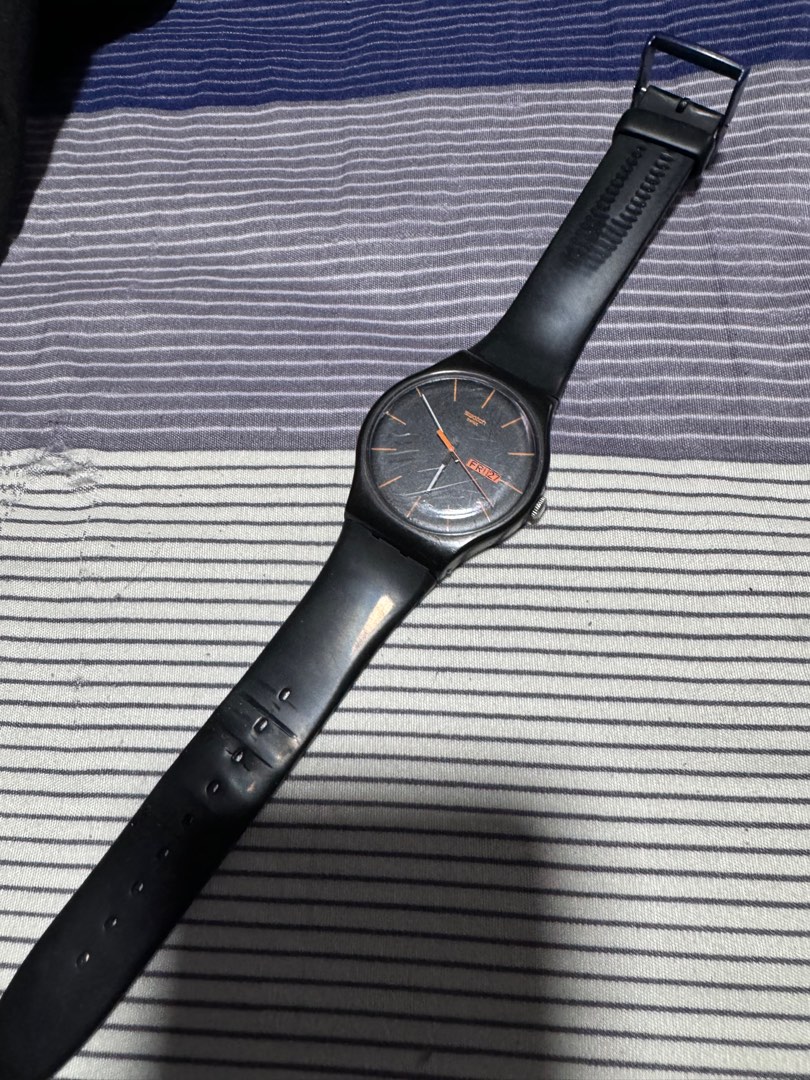SWATCH DARK REBEL WATCH Unisex Men s Fashion Watches Accessories Watches on Carousell