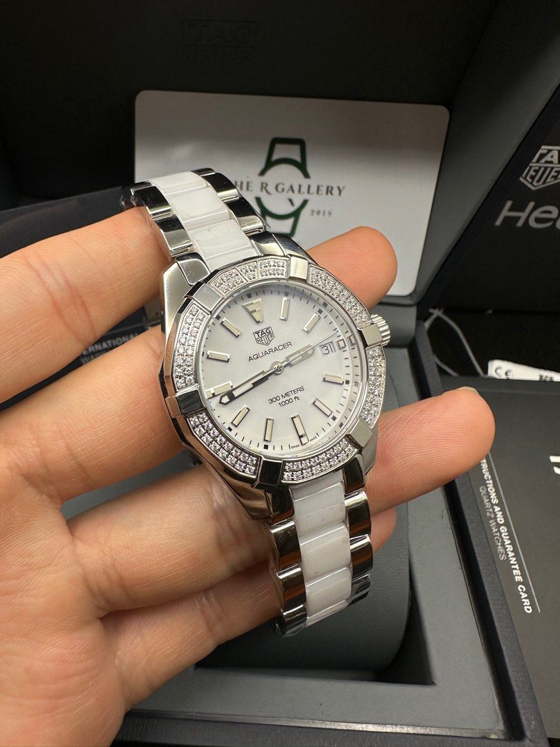 Tag Heuer Aquaracer Women White Ceramic 35mm Quartz WAY131F.BA0914