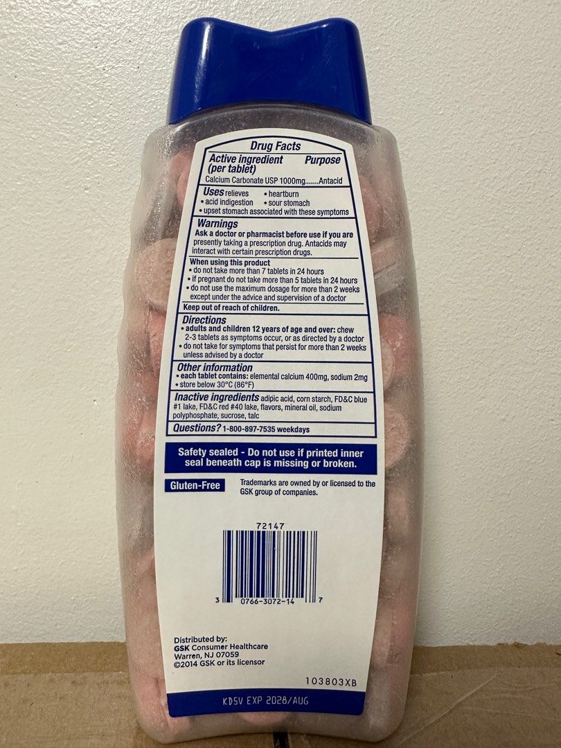 Tums Antacid Smoothies 250 count from US (Category: Medical Supplies & Tools) located in Cavite. Submitted by jazz.shop (Listing ID 1218763360, Image 2). Description: .