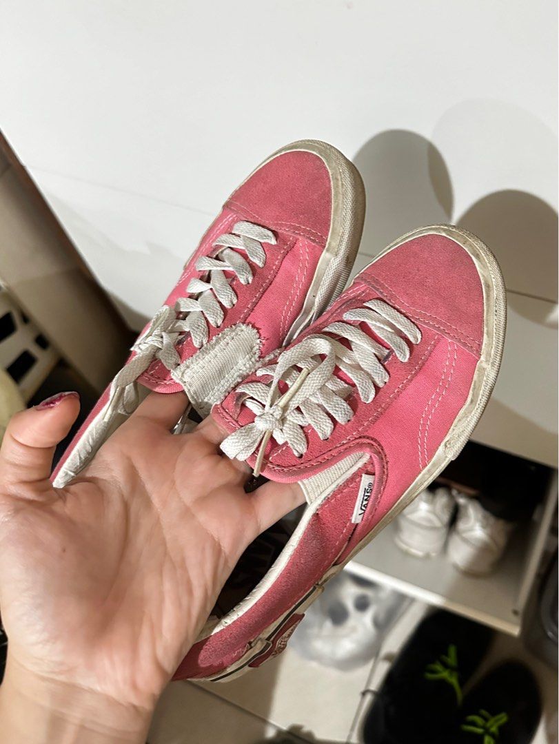 Vans cut and paste pink top