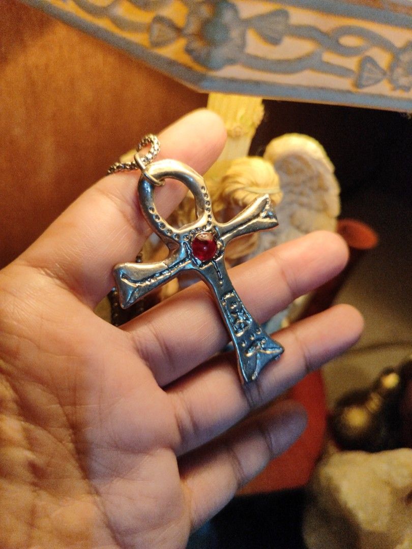 Vintage ankh necklace top