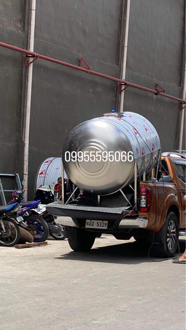 Water tank (Category: Construction & Building Materials) located in Manila. Submitted by melody.tulale001 (Listing ID 1322956750, Image 2). Description: BRAND NEW WATER STORAGE TANK ‼️ BODEGA PRICE ‼️ ✅ .7mm Thickness ✅Made With 100% 304 Grade Stainless-Steel ✅Sizes 500L To 20,000L ✅Vertical Or Horizontal ✅With Stainless Steel Stand (500L-2000L) ✅Free Delivery within metro manila ✅Mode Of Payment - CASH ON DELIVERY - GCASH ‼️We Accept Customized 