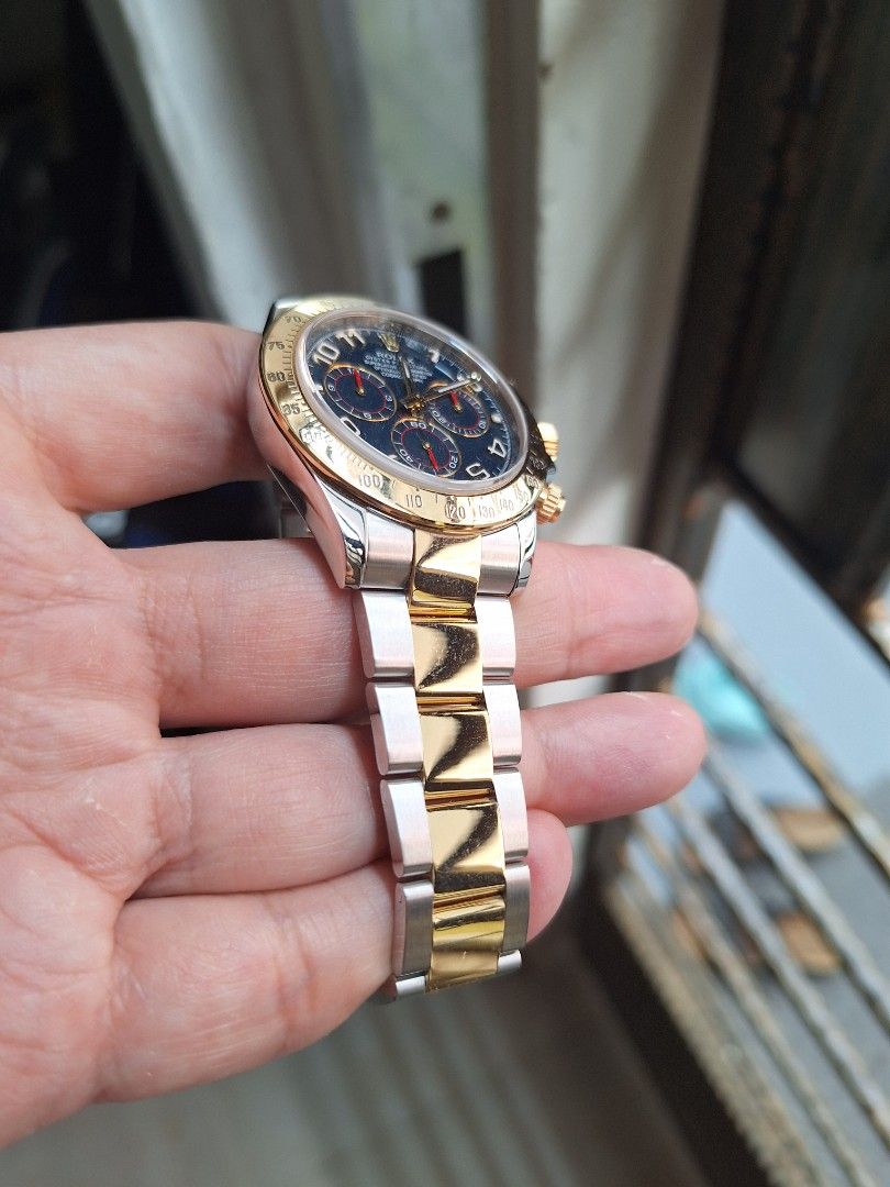 Rolex daytona 2 tone blue dial shop
