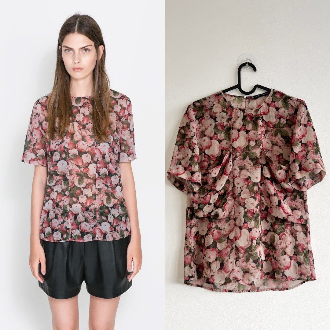 Zara chiffon top top