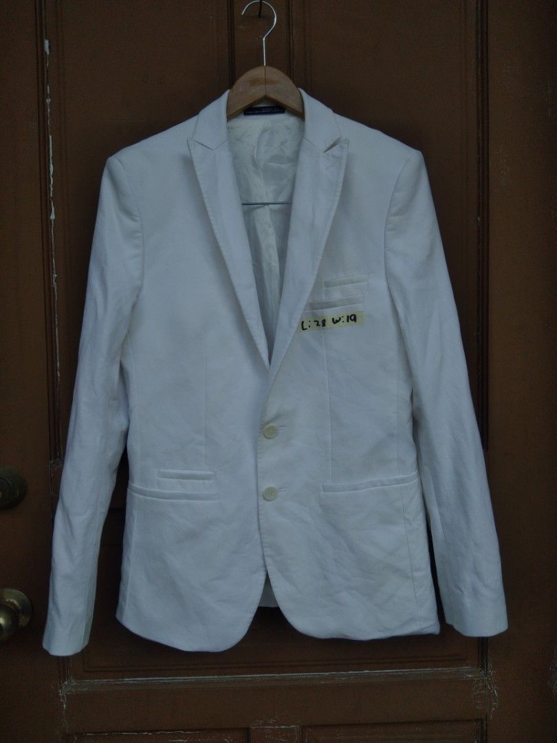 Zara white blazer mens cheap