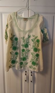 100% silk 綉花上衣 similar style Chloé IT64205028551937110