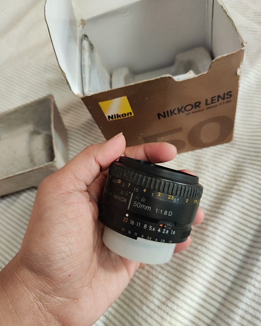 50mm Nikon lens (working) Excellent condition (Category: Lens & Kits) located in Manila. Submitted by olx156 (Listing ID 1318071931, Image 1). Description: Nikkor lens 50mm.