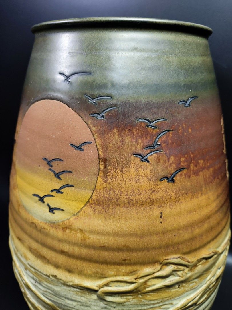 特別オファー 台灣 七面鳥插花盤 / 火 はねあがり 鶯歌窯燒製 早期 色絵磁器