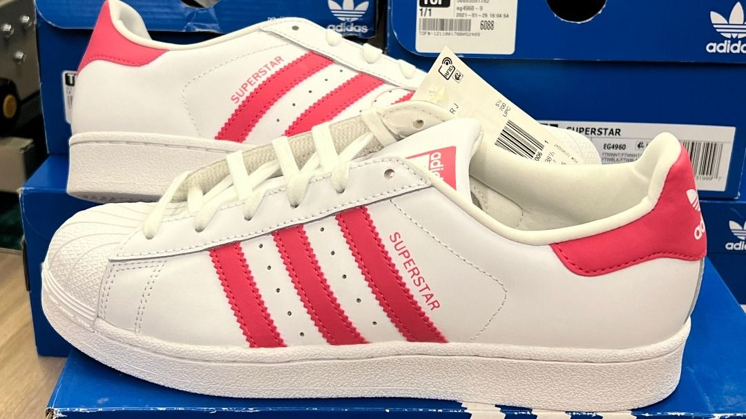 Adidas Originals Adidas Baskets Femme Superstar CG6608 Footwear White Real Pink Carousell