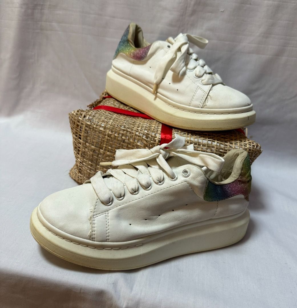 ALEXANDER MCQUEEN Glitter Back Oversized Sneakers Approximately Fits Size 37 Women s Fashion Footwear Sneakers on Carousell