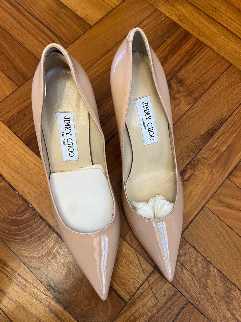 Authentic Jimmy Choo in excellent condition. Worn once. Size 38.5. Purchased from Jimmy Choo Pacific Place. Carousell