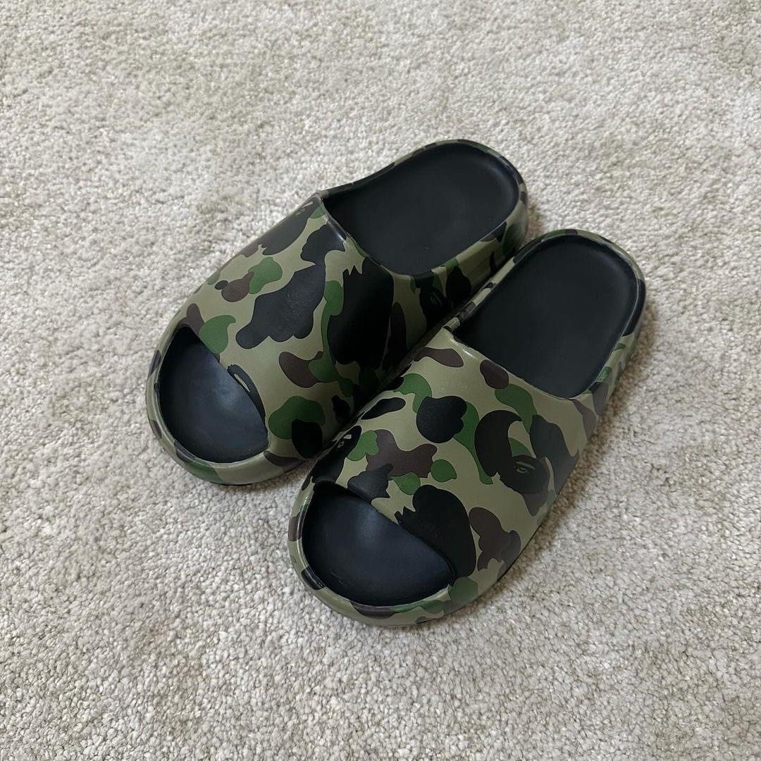 BAPE 1st Camo Slide Sandals, Men's Fashion, Footwear, Flipflops