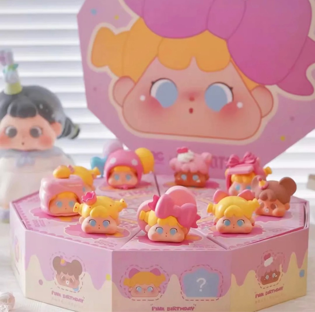 Be Curious QoQo Mini Face Pink Birthday Minibeans, Hobbies & Toys, Toys &  Games on Carousell