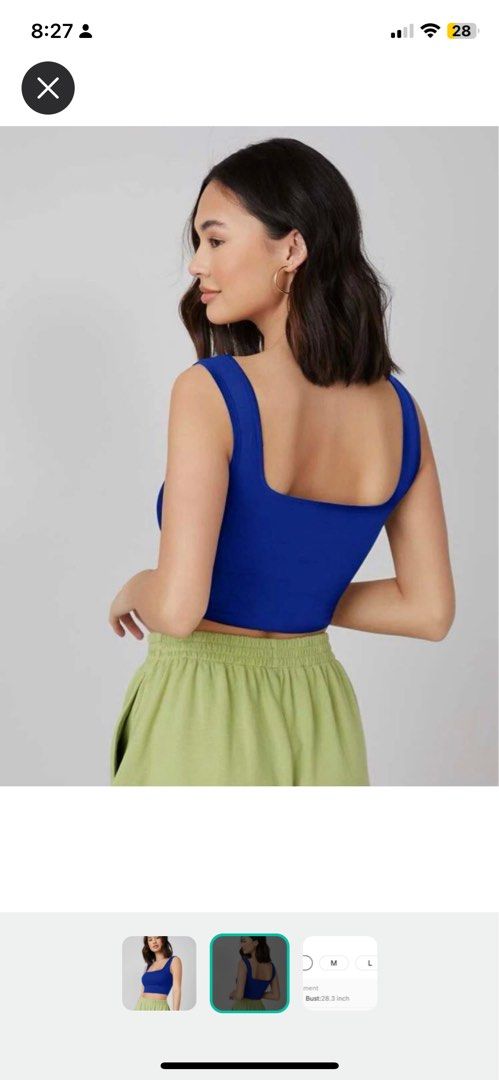 Blue Sleeveless Top (Category: Sleeveless) located in Zamboanga. Submitted by _kaoru (Listing ID 1318189602, Image 2). Description: S-M.