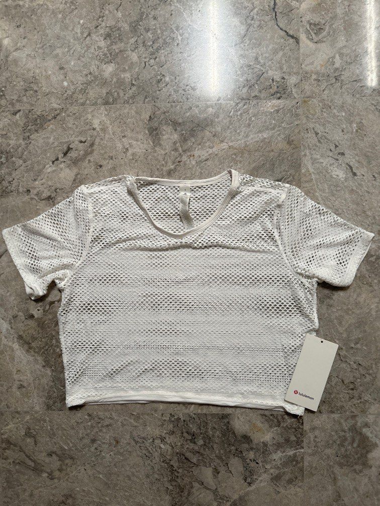BNWT Lululemon sweat your heart out short sleeve top Women s Fashion Activewear on Carousell