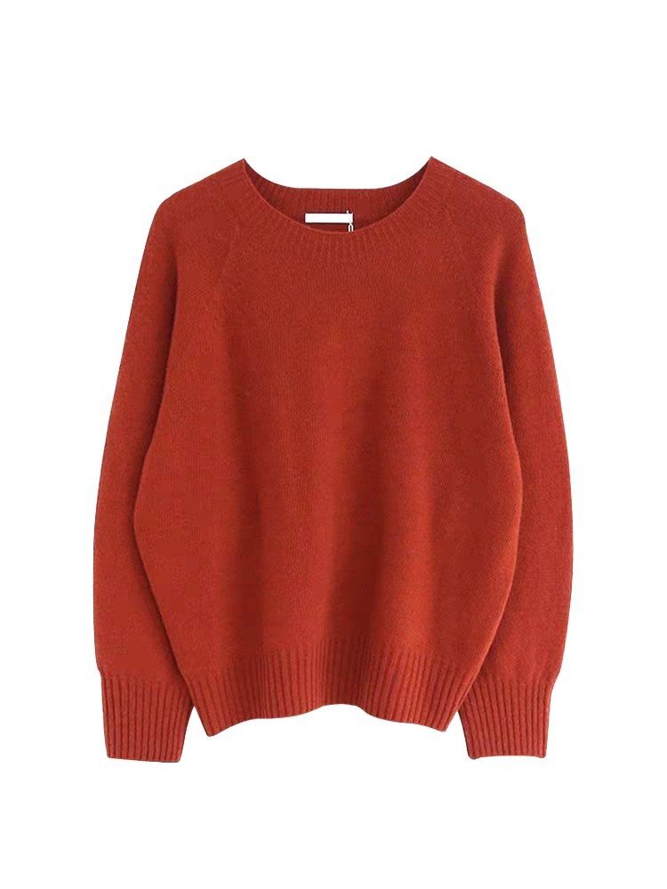 Burnt orange pullover sweater made in korea Women s Fashion Tops Longsleeves on Carousell