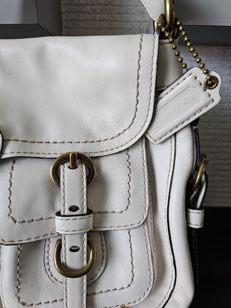 Coach Legacy Garcia leather buckle shoulder bag, Luxury, Bags  