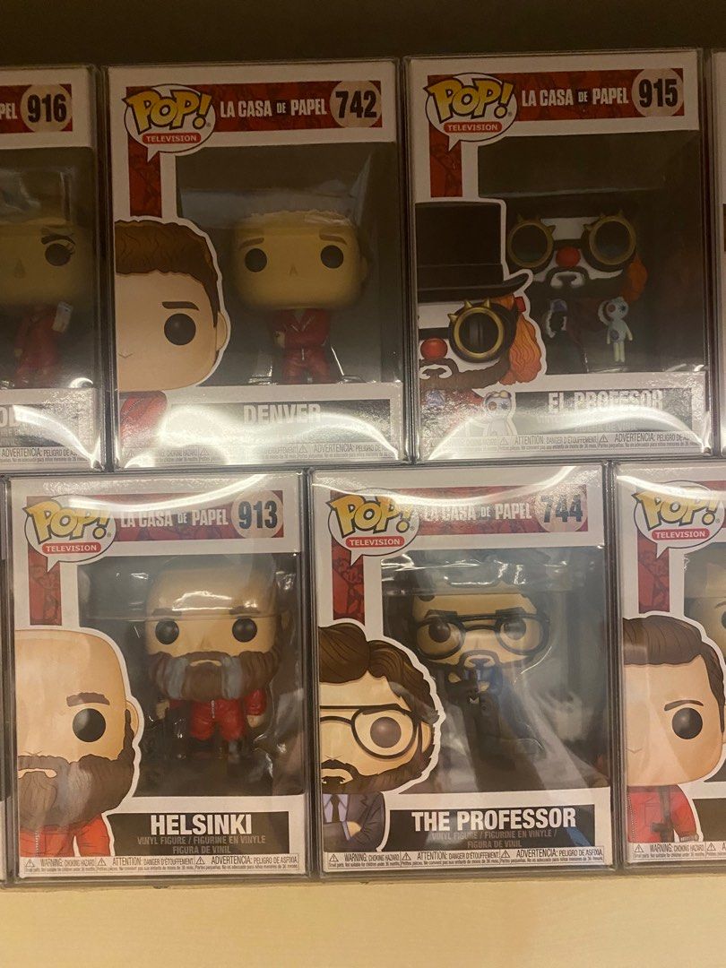 Complete Money Heist Funko Pop w/ Protector (Category: Designer & Blind Box Toys) located in Paranaque City. Submitted by chiinooo_ (Listing ID 1318181508, Image 3). Description: - All come with boss protector - Sold as set only.