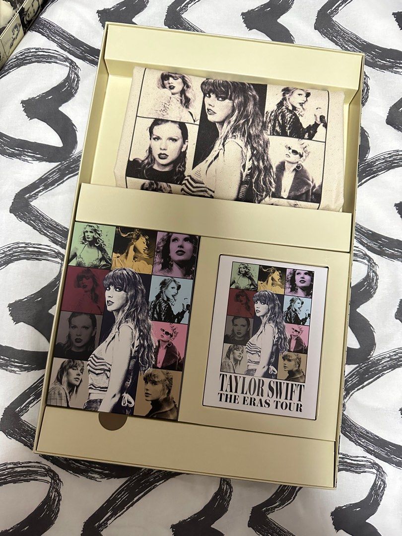 Taylor Swift Eras Tour VIP Merch (Category: Western Merchandise) located in Pasig City. Submitted by _gs36 (Listing ID 1318227555, Image 3). Description: from Eras Tour Singapore Kept untouched Complete inclusions .