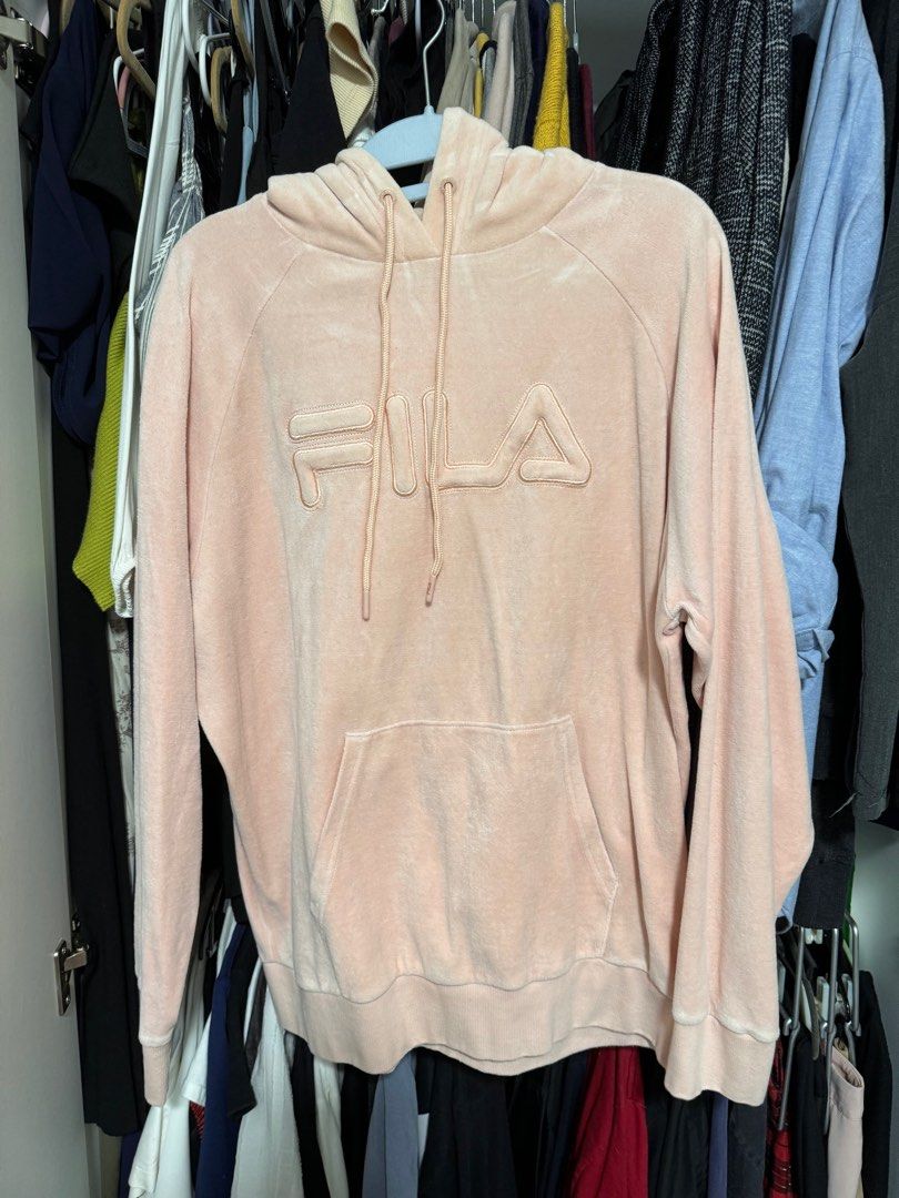 Fila pink velour top