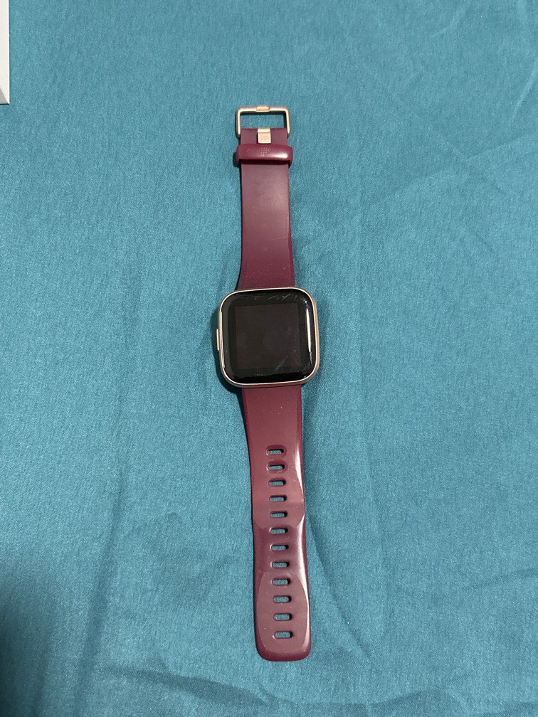 Fitbit Versa 2 Gold dial Purple band Mobile Phones Gadgets Wearables Smart Watches on Carousell