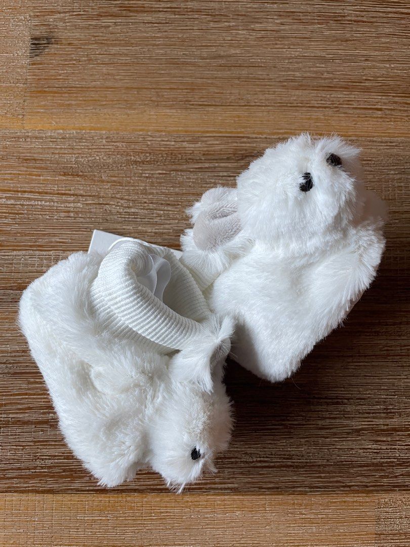 Fluffy Bunny baby Slippers from SEED HERITAGE
