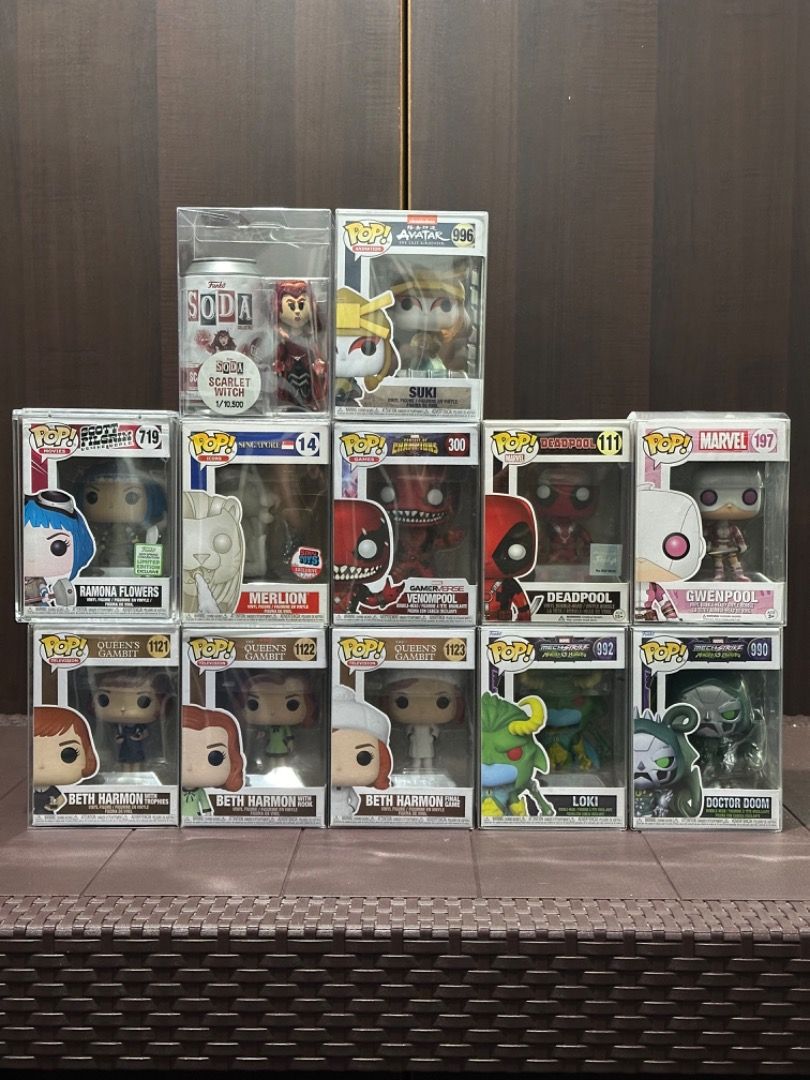 Funko Pops for Sale (Category: Designer & Blind Box Toys) located in Caloocan City. Submitted by captteddy (Listing ID 1318249637, Image 1). Description: For Sale Funko Pops All must go SALE RFS: decluttering, moving out Loki Mechstrike 500 Merlion 1200 Ramona Flowers ECCC Rare 3200 (below PPG) ✅FREE✅ Avail 2 or more pops to get free OOB funko) Yuga Aoyama OOB still available Sold: Deadpool Gwenpool Venompool Scarlet Witch Soda Suki Dr Doom Beth 