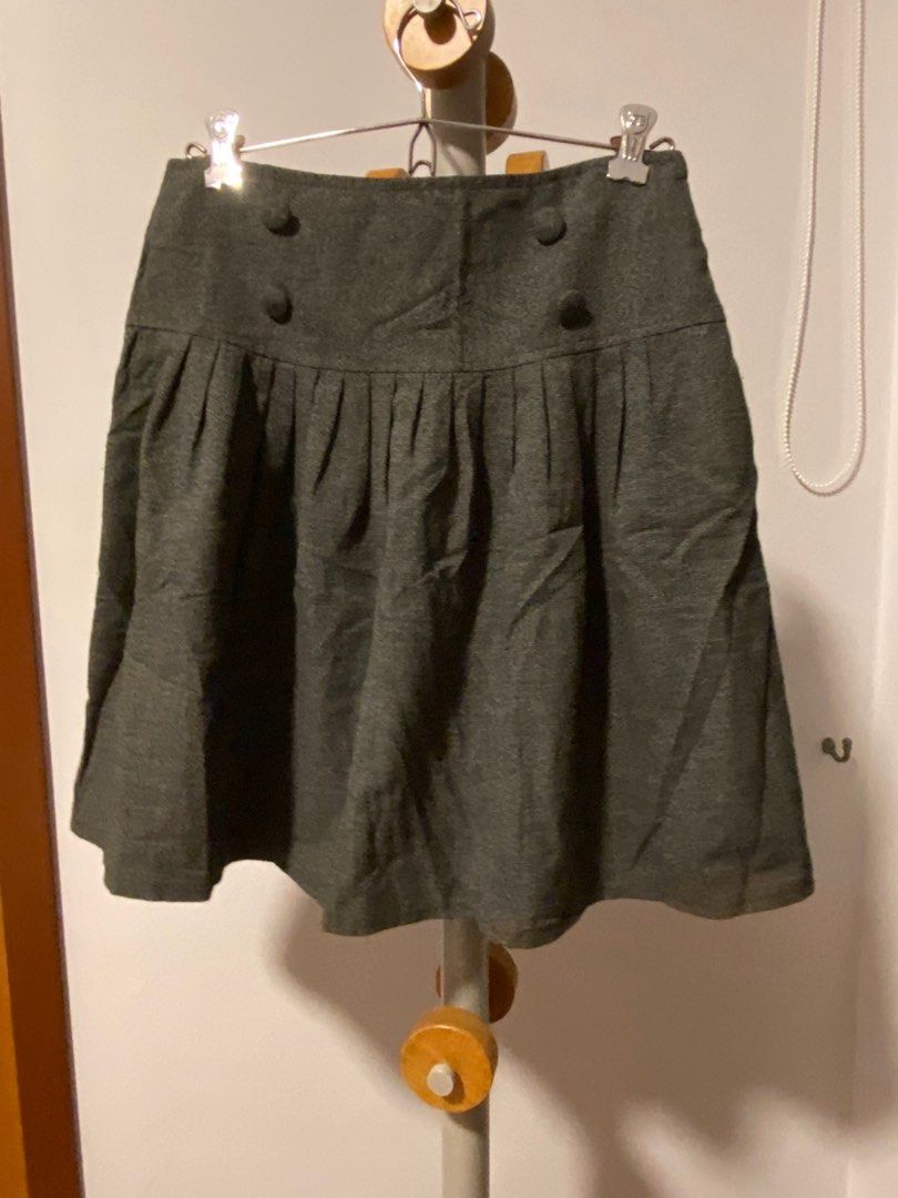 Grey pleated skirt 60 shop