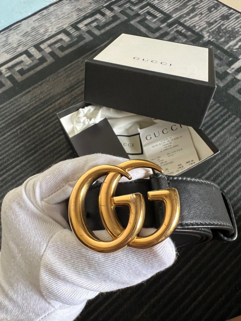 Gucci belt men gold on sale