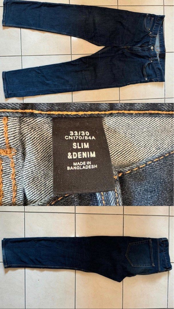 H M Men Jeans Size 33 M