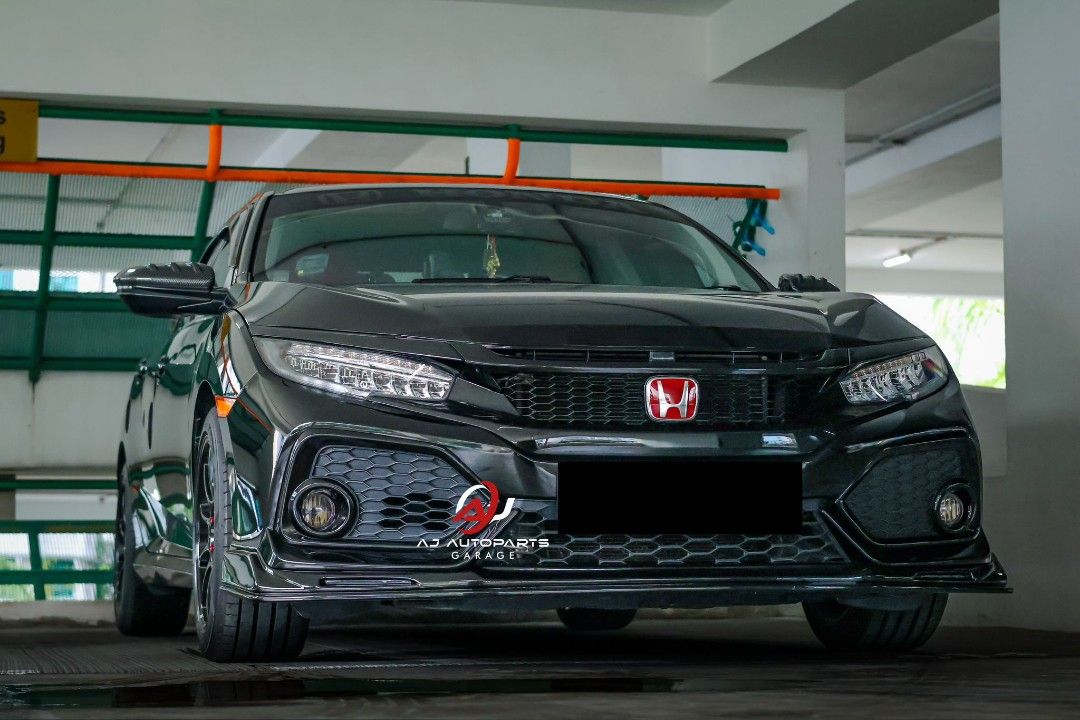 Buy ARCHAIC Front Spoiler For Honda Civic Type R Hatchback 2016-2020, Bumper Lip Chin Spoiler For Civic Fk 4 Fk 7 Fk 8 Front Splitter Black